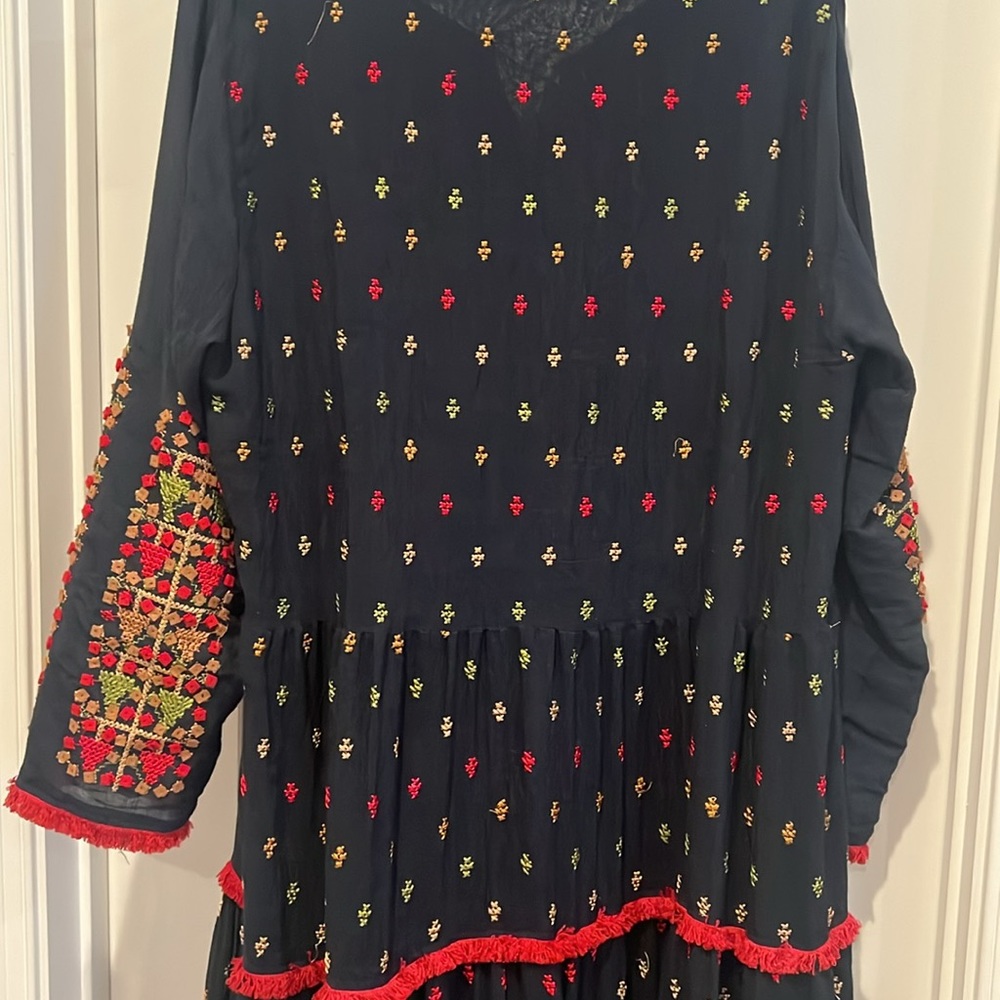 Handmade Ruffled Embroidered Dress - Picture 6 of 7